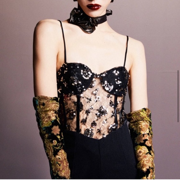 ZARA SEQUIN JUMPSUIT - Picture 2 of 11